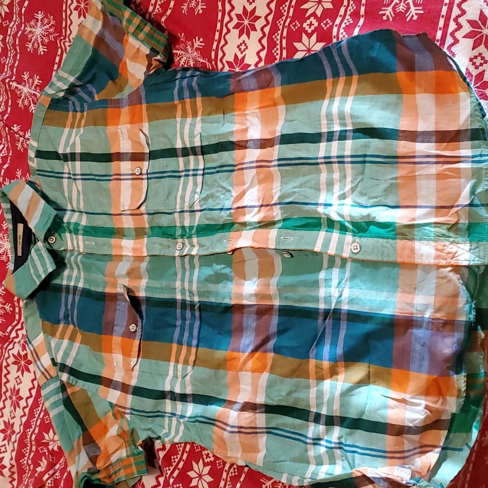 Mens short sleeve button up shirt